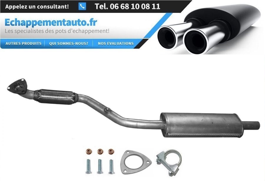 Échappement avant Opel Zafira B 1.6 CNG avec tuyau en acier homologué 5852581