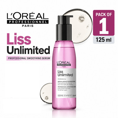 L'Oreal Professionnel Liss Unlimited Hair Serum 125ml Frizz Control Primrose Oil