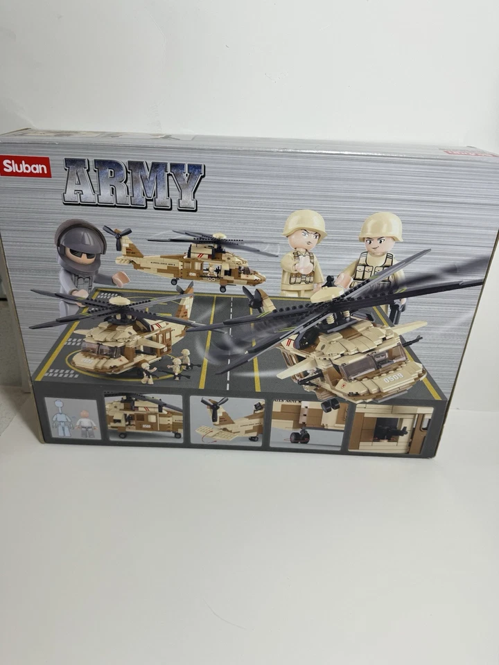 Sluban M38 B0509 US Army Black Hawk Rescue Medical Helicopter 439 Pieces NIB - Image 2 of 4