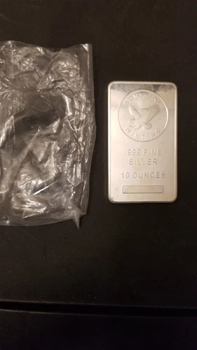 Sunshine Mining 10oz Silver Eagle Bar .999 Bullion Fine