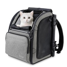 Premium Dog  Cat Carrier Backpack for Travel, Hiking  Vet Visits - Solid Du...