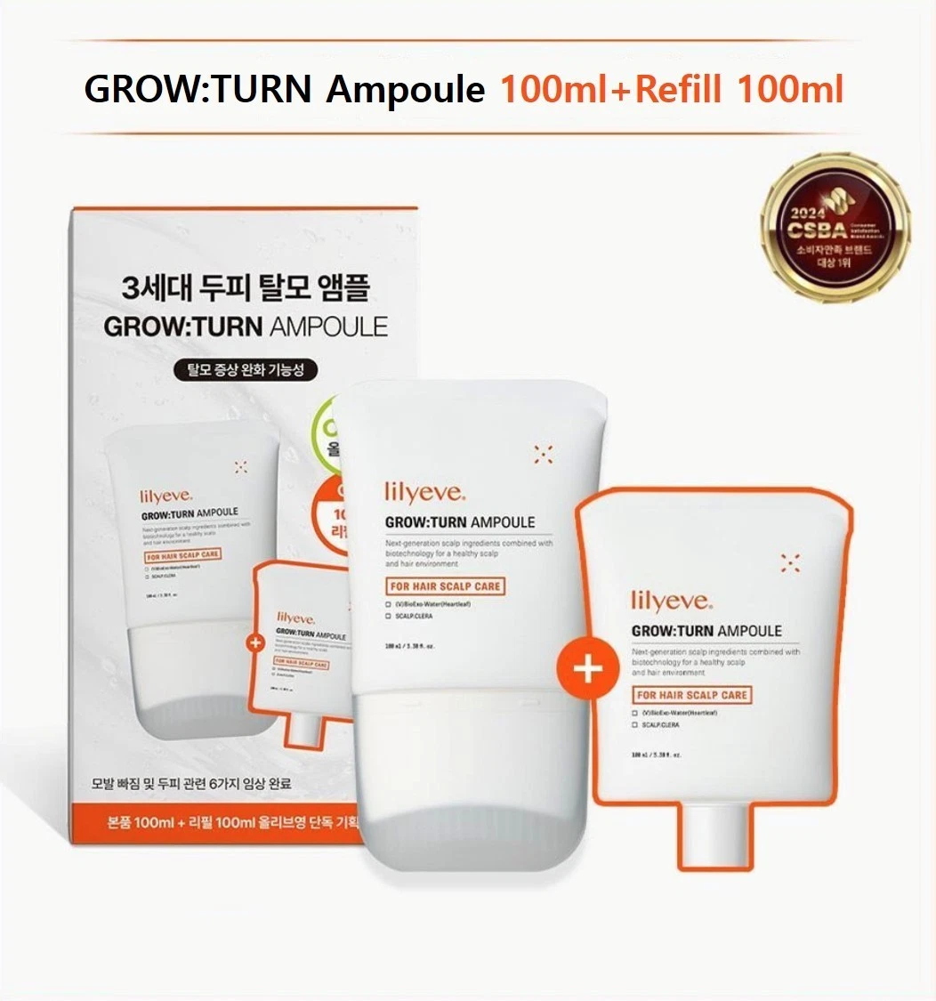 Lilyeve Grow Turn Ampoule 3.38 fl.oz + Refill 3.38 fl.oz K-Beauty