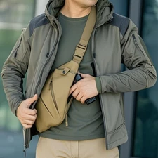 Tactical Concealed Carry Left Hand Shoulder Holster Chest Bag Anti Theft Pocket