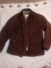 Whitetails Original Deer Gear Brown Fleece Lined Coat Brown Medium Men