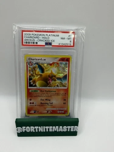 Charizard 1/99 Cracked Ice Holo Pokémon 2009 Arceus Deck Exclusive PSA 8 NM-MT