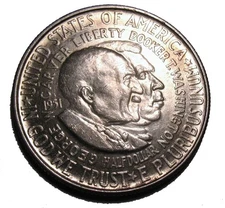  1951  SILVEBOOKER T. WASHINGTON CARVER  COMMEMORATIVE HALF DOLLAR 50 CENT