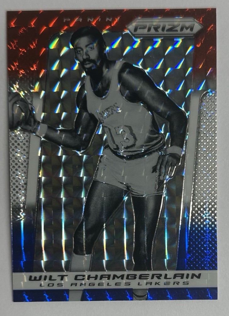 2013-14 Panini Prizm Red White Blue Mosaic Wilt Chamberlain #257