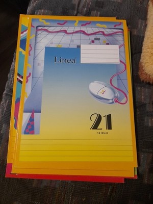 6x Schulhefte DIN A4 Lineatur 21 liniert