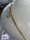 14 inch Gold Tone Choker Round CORO GOLD PENDANT Purple Clear Accents — photo 5