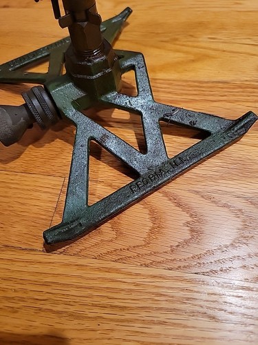 Vintage cast iron circular Rainy Sprinkler Sales Peoria IL #1189 - Picture 3 of 8