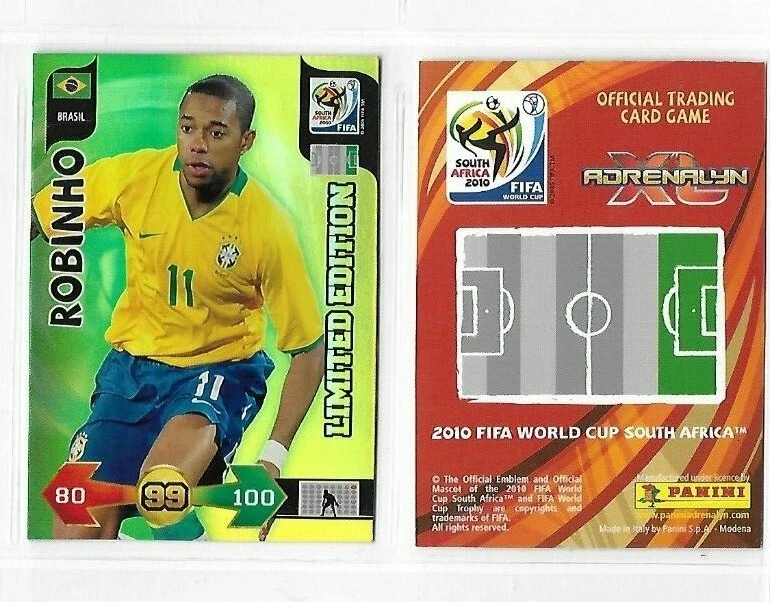 PANINI ADRENALYN FIFA WORLD CUP SOUTH AFRICA 2010 ROBINHO LIMITED CARD PANINI - Image 3 of 3