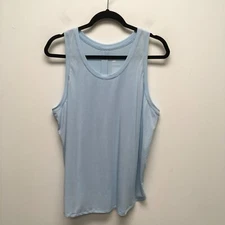 All In Motion Womens Air Blue Crew Neck Ribbed Sleeveless Activewear Tank Top XL