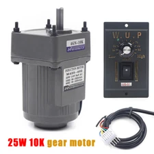 AC Reversible Gear Motor Electric Variable Speed Reduction Controller 1:10 25W