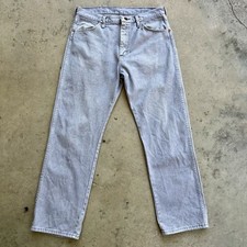 Vintage Wrangler Gray Jeans Size 33X30 Made in USA Western Cowboy 5 Pocket Style