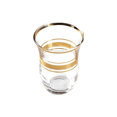 6er Teegläser Set 95 ml mit edlem Gold-Design Pasabahce