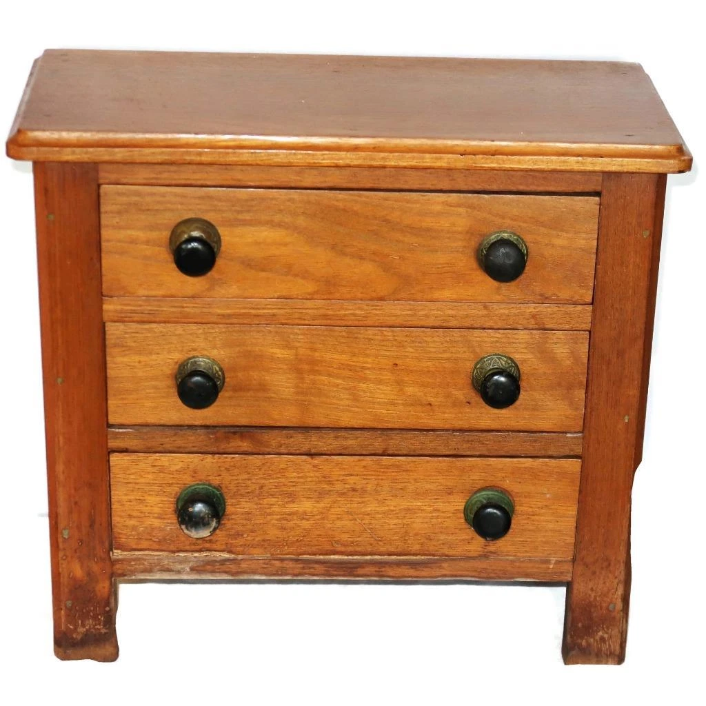 Leggetts Belk 5 for 15 Cents 1940s Small Storage Unit 3 Drawer Dresser 14 3 4