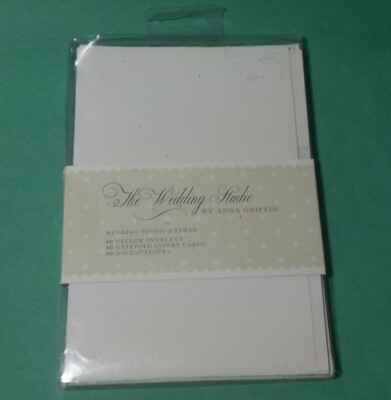 The Wedding Studio Extra Pack WS1304 10 Cards Inserts Envelops A8 size 