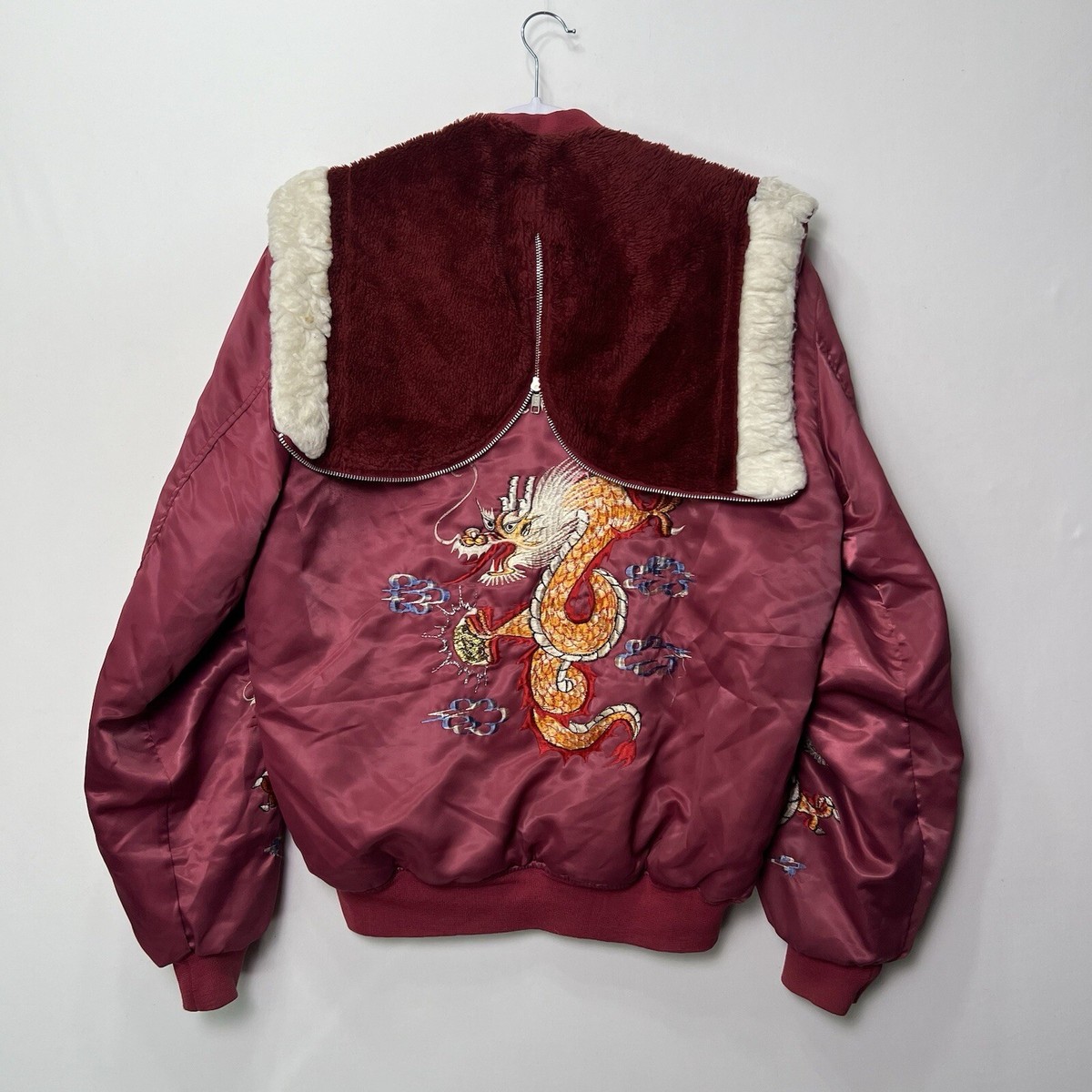 Vintage 80's Korea War Tour Souvenir Jacket Satin Bomber Dragon