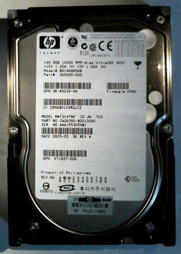 HP-Compaq 9.1GB 10K RPM SCSI BD0096349A 176493-001 9P4001-043 3R-A0857