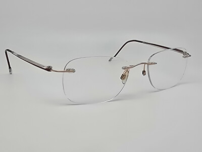 Invincilites by Zyloware Sigma P 234 ISP Gold Beige Rimless Eyeglasses Frame