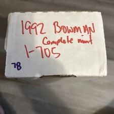 1992 Bowman Baseball Complete Set 1-705 Nr-mint Set