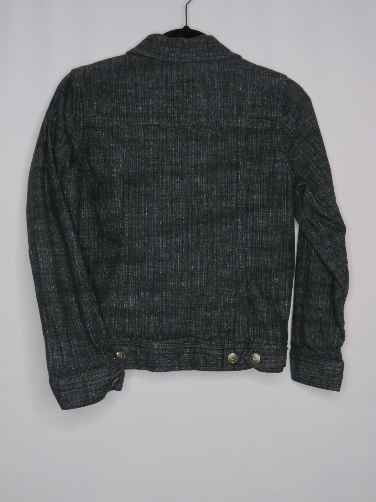 RELATIVITY BLACK DENIM BUTTON FRONT COLLARED JACK… - image 2