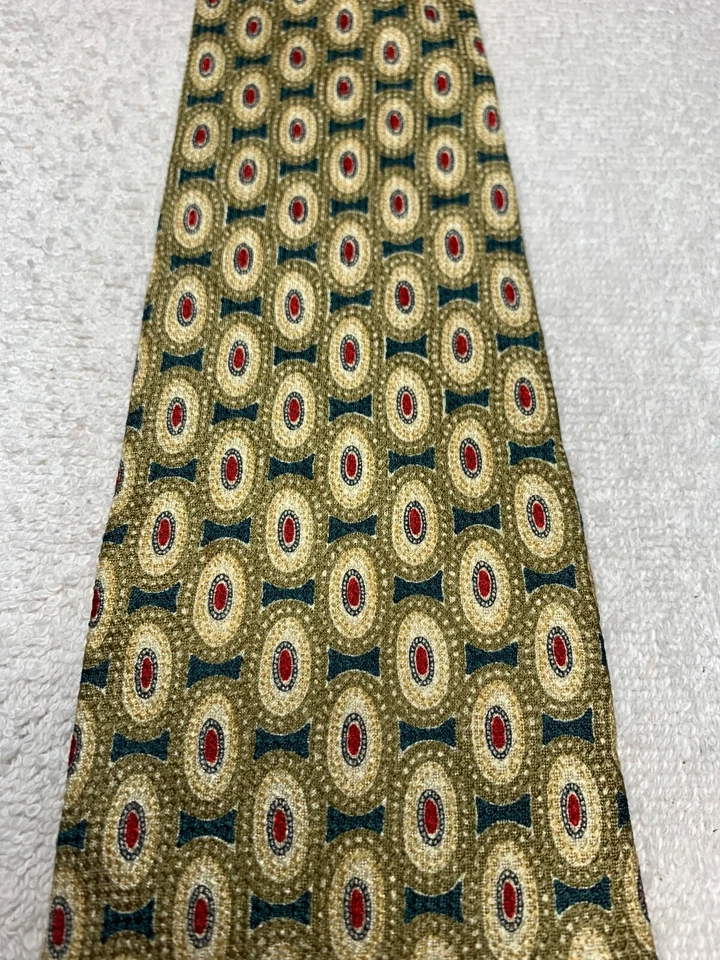 GIVENCHY CORBATA HOMBRE ORO ROJO VERDE BEIGE 4 X 60 Foto 3 de 4