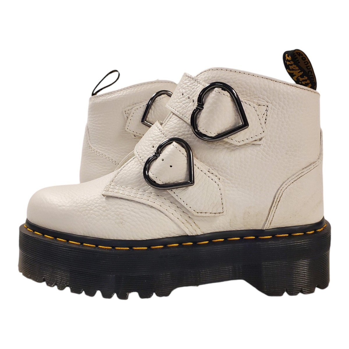 Dr.Martens DEVON HEART ダブルストラップ ブーツUK3 Dr Martens☆DEVON HEARTS☆厚底☆ハート バックル☆2色 (Dr