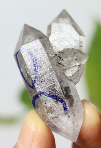 24,6g NATÜRLICHE HABEN BEWEGLICHE ZWEI Treibsand Enhydro QUARTZ Kristallspitze Probe - Bild 14 von 15