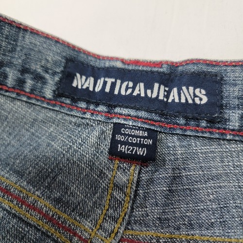 Nautica Jeans Blue Denim Pants Boy's Youth Vintage Size 14 27" Waist 27" Inseam - Picture 3 of 9