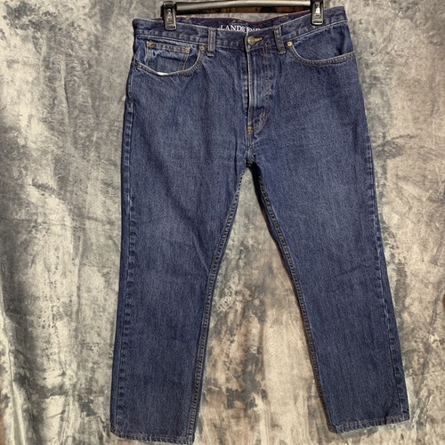 Lands' End Jeans Men's Straight Fit Blue Denim Size 37 eBay