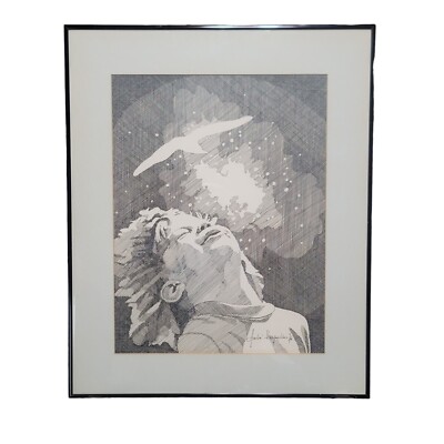 Andre Desjardins 1976 ''Childlike Wonder'' Print Professionally Matted Framed