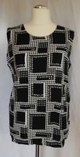 Top  mit Pailetten schwarz-Weiß  Gr.40/42 100 %Viskose