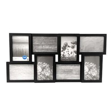 4X6 8-Opening Linear Gallery Collage Picture Frame, Black