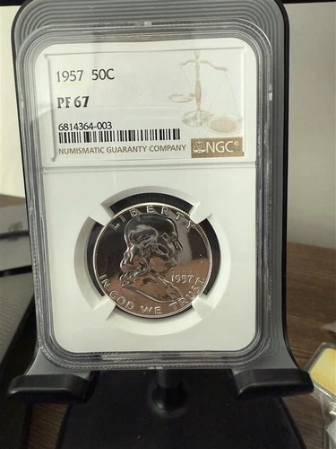 1957 50c Silver Proof Franklin Half Dollar