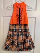 X-Large Child Orange Tap/Jazz Dress Art Stone Dance Costume