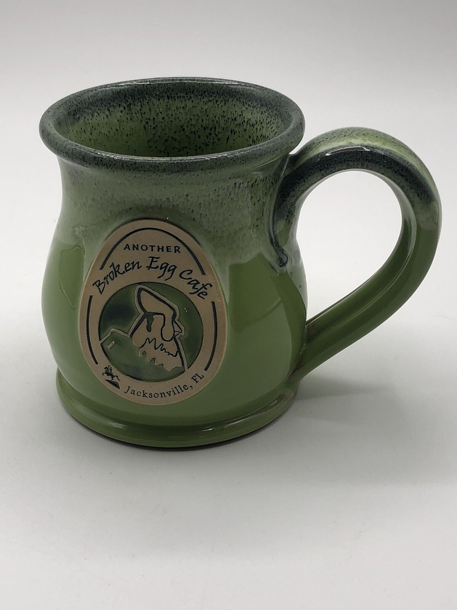 Another Broken Egg Cafe Mug Deneen Pottery 2017 Jacksonville FL Light  Greens | eBay
