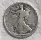 1917 P Walking Liberty VG Lettering & Date Visible No Broken Rim Skirt Lines Vis
