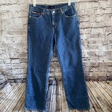 Tommy Jeans Womens Blue Jean 9 Hipster Flare Medium Wash 2000 Y2K Hilfiger B60