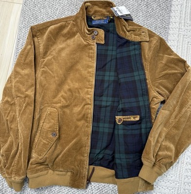 Polo Ralph Lauren Men's Wide Wale Corduroy Full Zip Jacket Brown