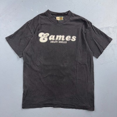 VTG 90s Eames Drum Shells Logo Graphic T Shirt Drummer Herman Miller Music USA