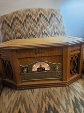 Emerson NR303TT 4-n-1 Player CD, Cassette, Phono, AM/FM Radio Wood  Works