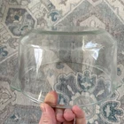 Pyrex Clear Glass Mixing Bowl #344 Straight Side 8.25" Handles 3Qt Oven Ware Vtg