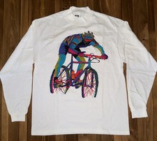 Vintage 90s Mountain Bike Graphic T-Shirt β Carson/Corbett Art L Made in USA