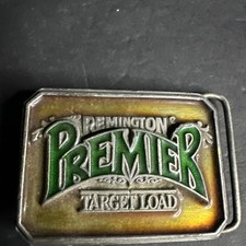 VINTAGE 1989  REMINGTON PREMIER TARGET LOAD  GUN BELT BUCKLE R8