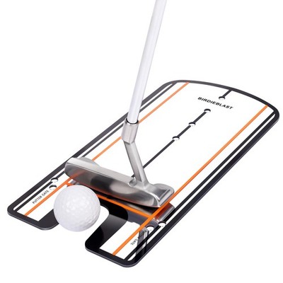 BIRDIEBLAST Golf Putting Mirror, Mirror Training Aid 2' x 4', Black 