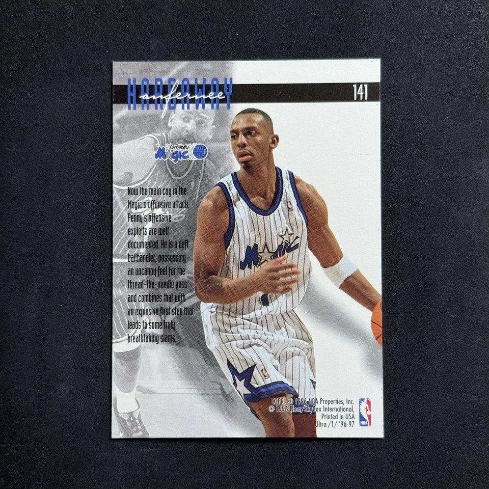 1996-97 Fleer Ultra Effort Anfernee Penny Hardaway #141 Orlando Magic - Image 2 of 2