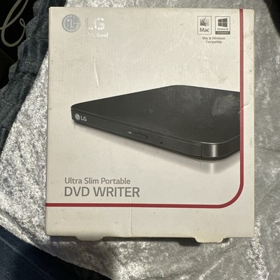 LG Ultra Slim Portable External USB DVD Writer Drive SP80NB80 NEW