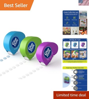 Dot N' Go Glue Dot Dispenser Project Pack with 200 Permanent, Poster, and Rem...