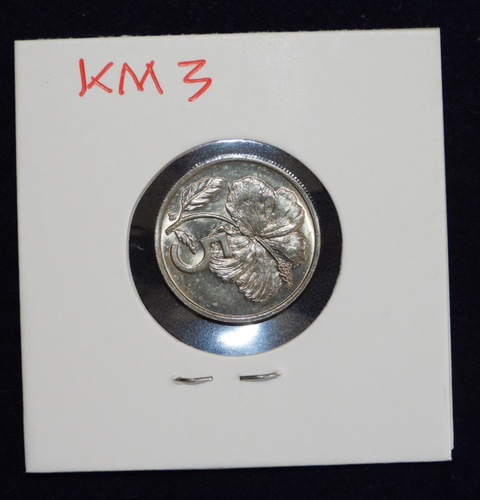 Moneta 5 cinque centesimi 1972 Isole Cook KM 3 Elisabetta II Ibisco - Foto 4 di 4